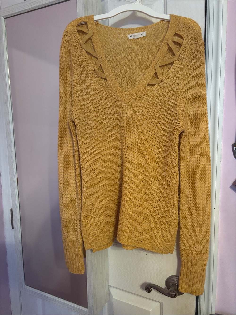 Aeropostale V-Neck Knit Sweater- Size M